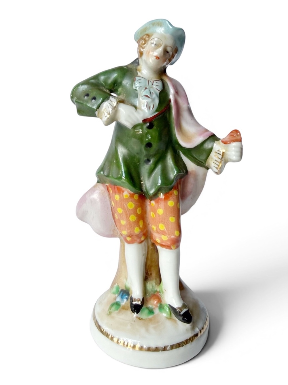 Vintage Small Mini Porcelain Victorian Colonial Regency Era Gentleman Figurine
